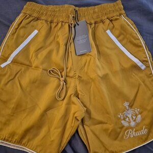 Rhude Mustard Shorts Size Medium Brand New
